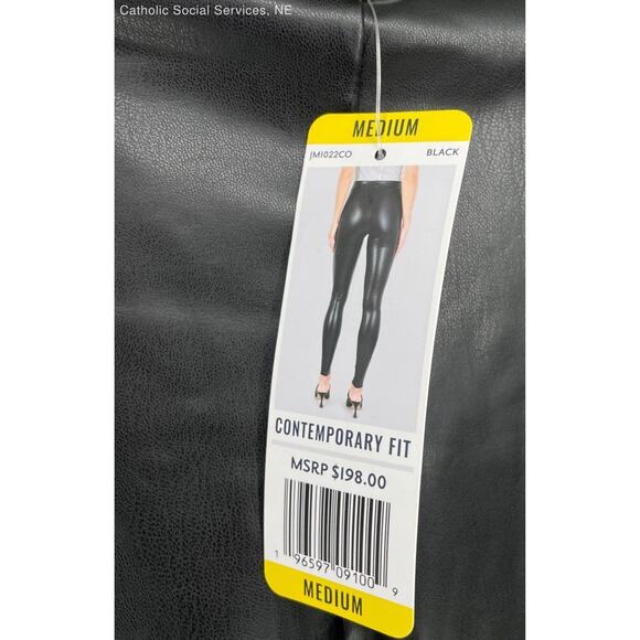 Joie Black Women's Faux Leather Leggings - Contemporary Fit - Size Medium - Picture 7 of 9